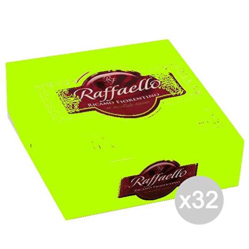 Raffaello Set 32 Servietten 38X38 Cedro Stickerei Blume Küche E La Tavola Multicolor