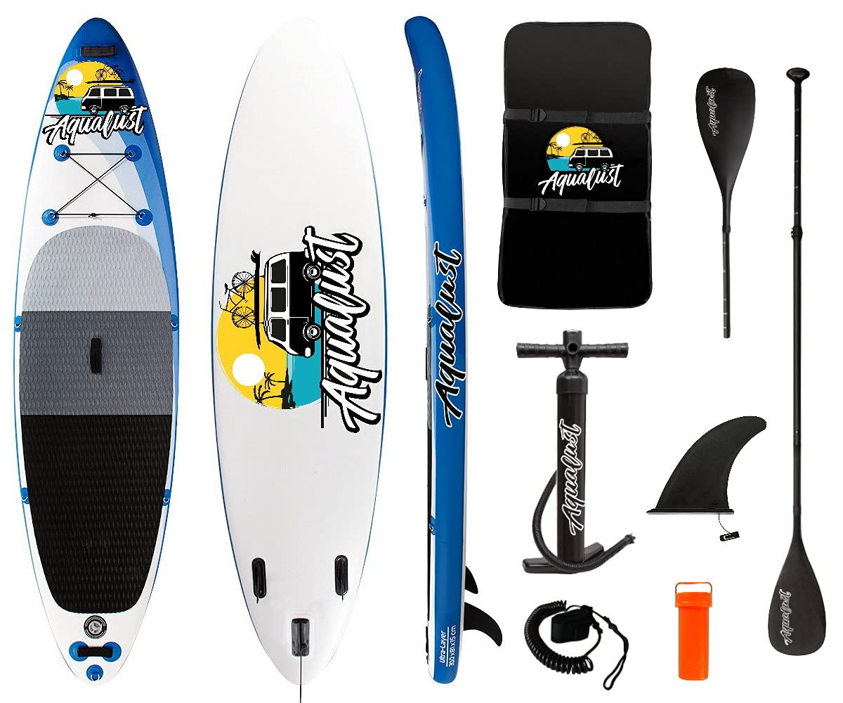 AQUALUST 10'0" SUP Board Stand Up Paddle Surf-Board aufblasbar Paddel ISUP 300x81cm