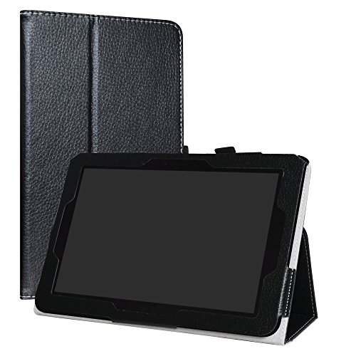 liushan PU Leder Slim Faltbar Stand Cover für 25,7 cm Verizon Ellipsis 10 Android Tablet schwarz schwarz