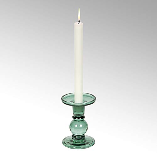 Lambert - Andratx - Leuchter/Kerzenleuchter/Kerzenständer - Glas - Salbeigrün - (HxD) 13 x 9,5cm
