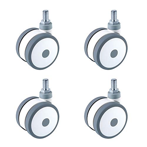 QHYXT Swivelors Standard Größe 11 Mm X25 Mm Möbelkaster Mit Bremsen/Ruhiger Universal -Office -Stuhlors 4 Pack/Without Brake