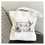 Canvas Einkaufstasche Einkaufstüten Anime Gebrauch Faltbare Handtasche Große Kapazität Einkaufstasche Handtaschen Harajuku Umhängetaschen (Color : B286)
