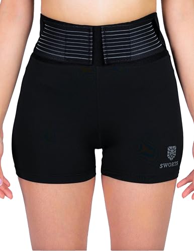 SWORTS Underwear mit Rückenbandage Damen Lendenwirbel Haltungskorrektur Bambuskohle-Faser für Sport/Alltag