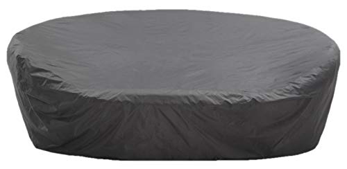 KaufPirat Premium Abdeckplane Rund Ø 225x85 cm Anthrazit Gartenmöbel Gartentisch Abdeckung Schutzhülle Abdeckhaube Outdoor Round Patio Table Cover