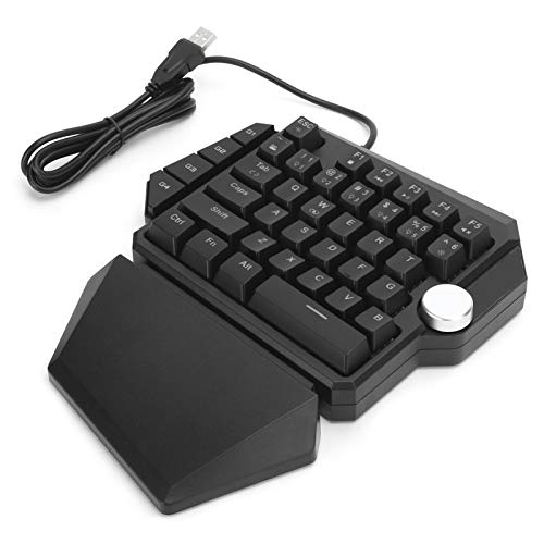 Mechanische Gaming-Tastatur, ergonomische Einhand-RGB-Hintergrundbeleuchtung 44-Tasten-Tastatur, Unterstützung von Gaming-Makroaufnahmen für PS4 für PC/Thron/PS-Serie/Xbox