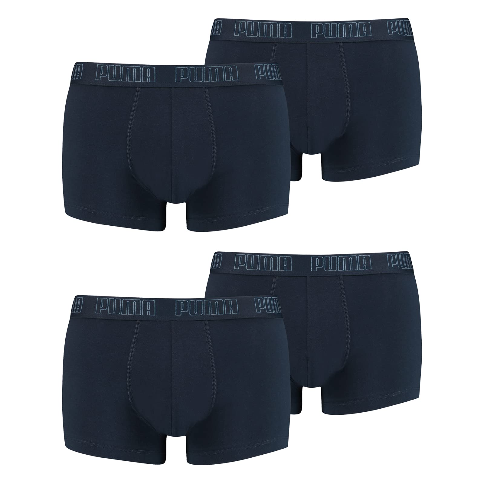 PUMA Herren Shortboxer Unterhosen Trunks 4er Pack, Wäschegröße:XL, Artikel:-010 Navy