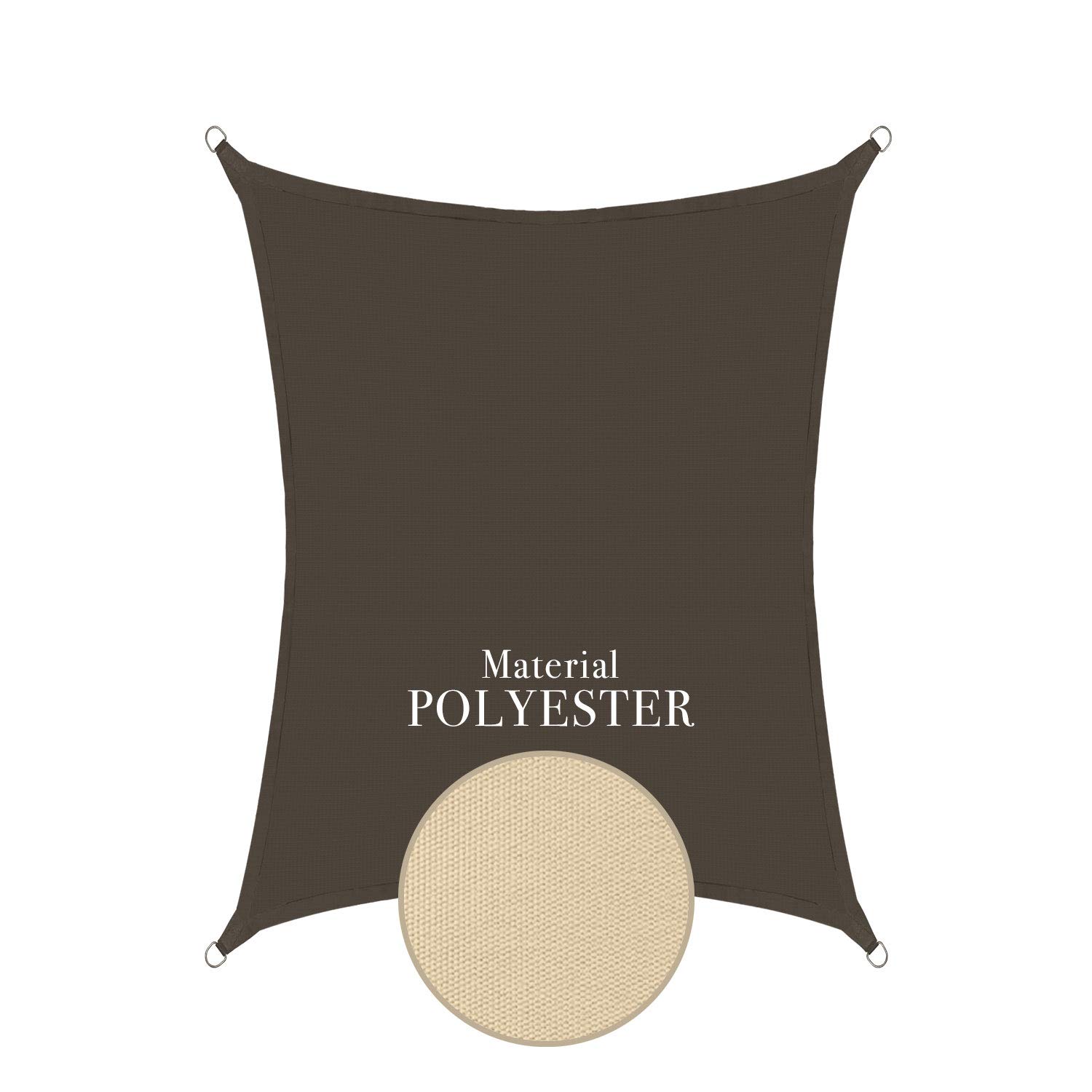 Sonnensegel wasserdicht Polyester 3x4m rechteckig Sonnenschutz - anthrazit