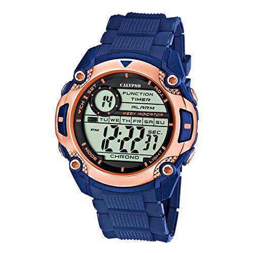 Calypso Herrenarmbanduhr Quarzuhr Kunststoffuhr mit Polyurethanband Alarm-Chronograph digital alle Modelle K5577, Uhren Variante:N°8