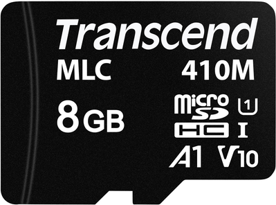 Transcend 410M - Flash-Speicherkarte - 8 GB - A1 / Video Class V10 / UHS-I U1 / Class10 - microSDHC UHS-I
