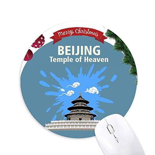 China Beijing Temple Heaven Pray Round Rubber Mouse Pad Weihnachtsbaum Mat