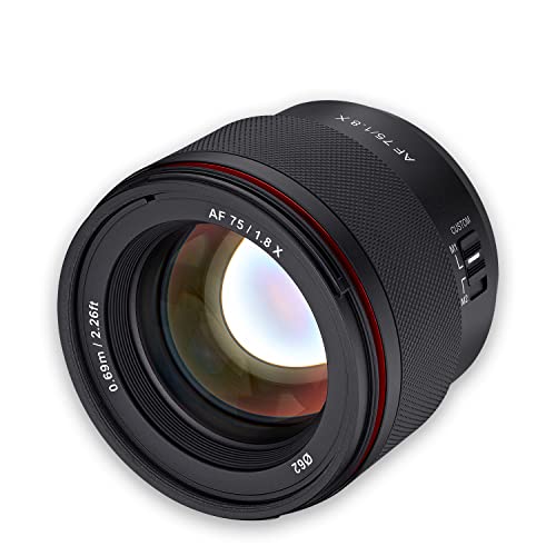 Samyang AF 75mm F1.8 für Fuji X - leichtes & kompaktes Portrait-Objektiv mit LSTM-AF, Wetterschutz & Custom Switch für hochwertige Reiseaufnahmen & Nachtbilder, für Fuji X Kameras X-T4 X-T30 X-Pro 3