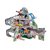 Hape Riesige Bergmine von Hape | Buntes 32-teiliges Fantasie- und Eisenbahnspiel aus Holz | Spielzeugzug für Kinder, E3753