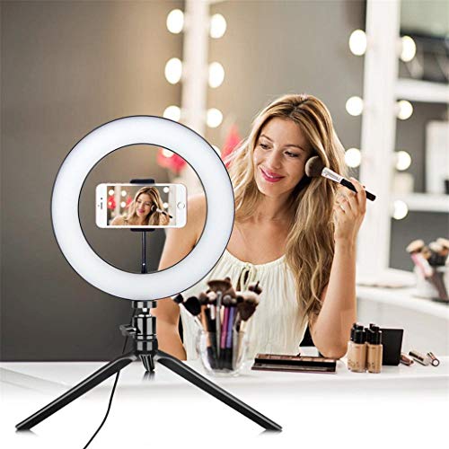 LED Ring Fill Light Lamp Selfie Camera Phone Studio Tripod Stand Video Dimmable 10 inch