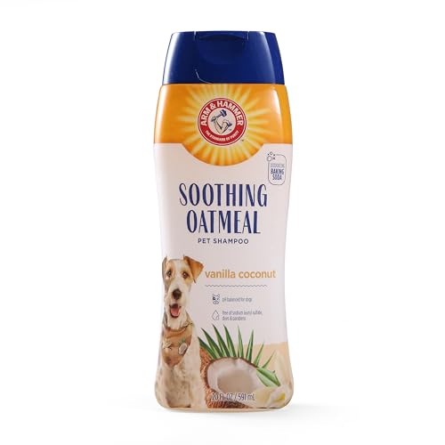 Arm & Hammer Haferflocken Shampoo für Hunde | Bestes Hundeshampoo für trockene, juckende Haut, Vanille-Kokosduft, 591 ml