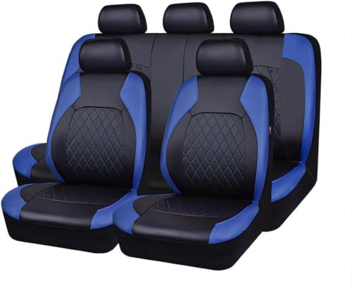 THERES Sitzbezügesets Autositzbezüge Set für Audi RS6 2013-2018 Sitzbezüge Auto Set für die Vordersitze Rückbank Kissen Schutz,C-Blue