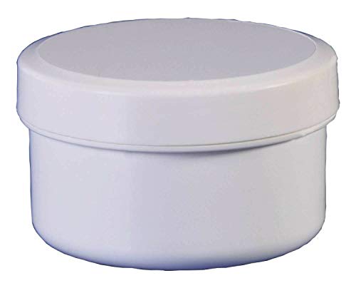 200 Salbenkruken Homöopathie Kunststoffdosen 50 g 60 ml Flach Deckel weiß Salbendöschen Salbendosen Salbentiegel Kunststoff Dose Fa.ars