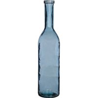 MICA Decorations Rioja Glasflasche/Vase, Glas, blau, H. 75 cm D. 18 cm