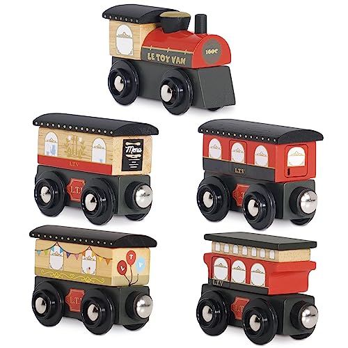 Le Toy Van Childrens Royal Express Passenger, Classic Wooden Set for Toddlers Ethically Made and as A Gift, Suitable for Ages 3+, TV710, Red Train, Universal