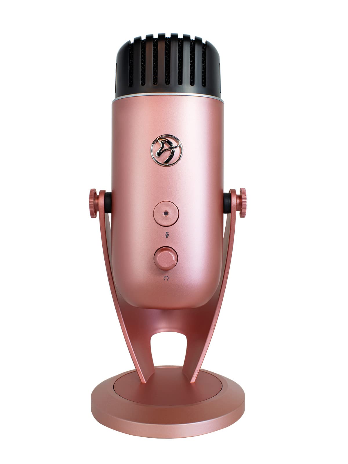 Arozzi Colonna Professional USB Condenser Microphone for PC, Mac, Gaming, Recording, Streaming, Podcasting on PC, Desktop Mic with Multi Pick-up Patterns - Rose Gold