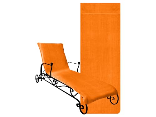 Dyckhoff Schonbezug mit Kapuze für Gartenstuhl oder Gartenliege 270.1158, Gartenliege, orange