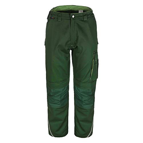 TMG® Finesse Lange Arbeitshose für Herren, Bundhose/Cargohose mit Kniepolstertaschen, Grün 50