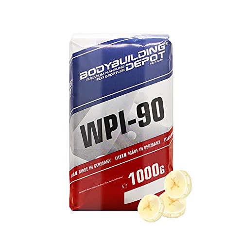 Bodybuilding Depot Whey Protein Isolat 1kg - Banane | umweltfreundlich in Papier verpackt