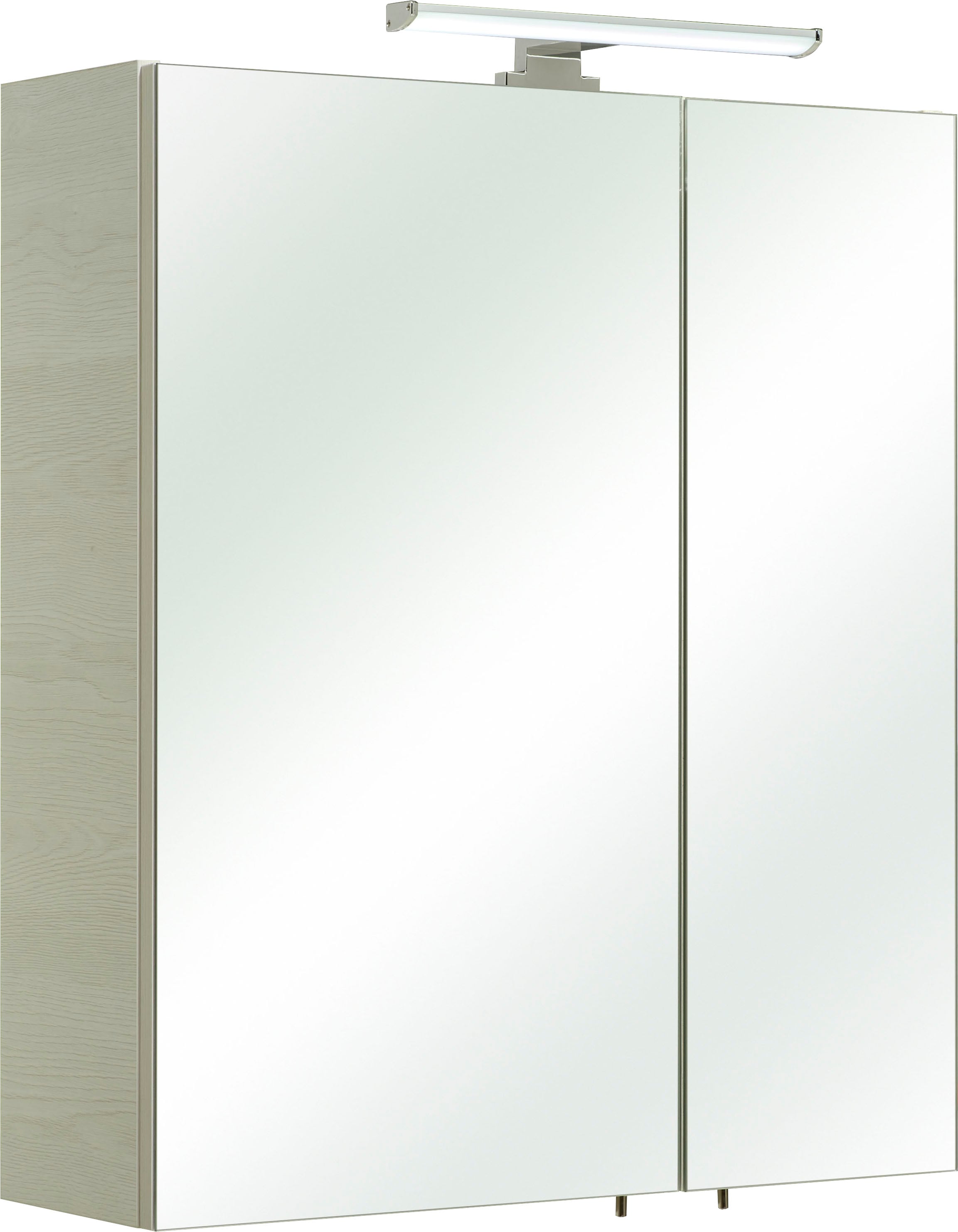 PELIPAL Spiegelschrank "Quickset 936", Breite 60 cm, 2-türig, LED-Beleuchtung, Schalter-/Steckdosenbox