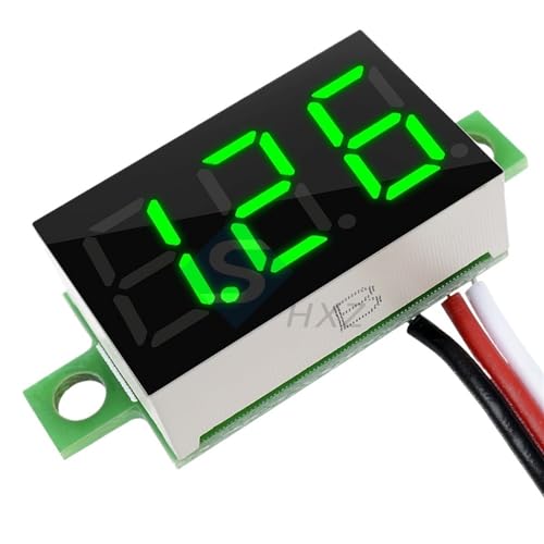 SRWNMTGFK DC 0-30V 5-30V 0,36 Zoll Digital Voltmeter Mini LED Auto Voltmeter Spannung Voltmeter Spannungsanzeige Panel Batteriemonitor (Color : Green)