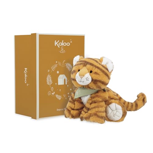 KALOO - Les Amis - Baby-Plüschtier Papaye die Tigerin - 17 cm - Sehr weiches Material - Geschenkbox - Ab Geburt, K224003
