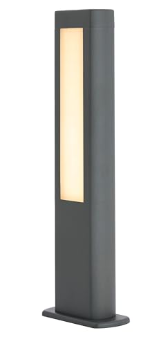 Lucande LED Außenleuchte 'Mhairi' (spritzwassergeschützt) (Modern) in Alu aus Aluminium (2 flammig, inkl. Leuchtmittel) - Wegeleuchte, Pollerleuchte, Wegelampe, Sockelleuchte
