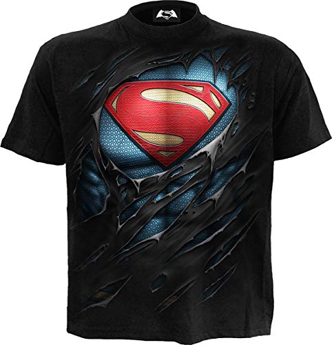 dc comics - Superman - Ripped - T-Shirt - Schwarz - 4XL
