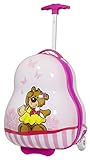 Trendyshop365 Kinder-Koffer Hartschale Teddy-Bär Pink 41 Zentimeter 16 Liter 2 LED-Räder Handgepäck
