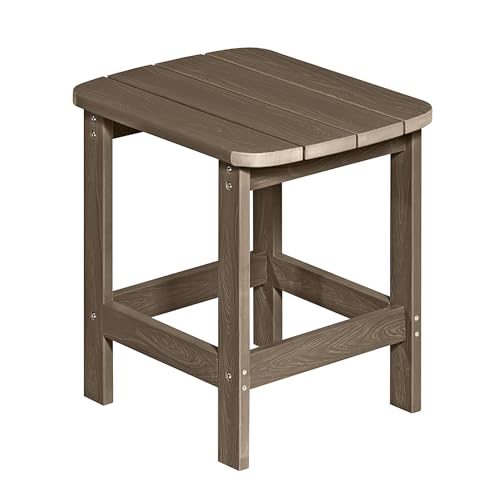 NEG Design Adirondack Tisch Marcy (braungrau) Westport-Table/Beistelltisch aus Polywood-Kunststoff (Holzoptik, wetterfest, UV- und farbbeständig)