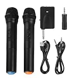 Mavis Laven Drahtloses Mikrofon, tragbares drahtloses Handmikrofonsystem Universelles UKW-Mikrofon Mikrofon mit Empfänger/Antenne für Karaoke/Besprechung