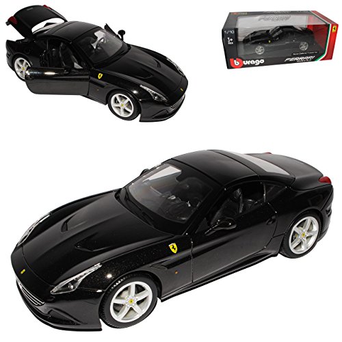 Bburago Ferrari California T Coupe Geschlossen Schwarz Ab 2015 1/18 Modell Auto mit individiuellem Wunschkennzeichen