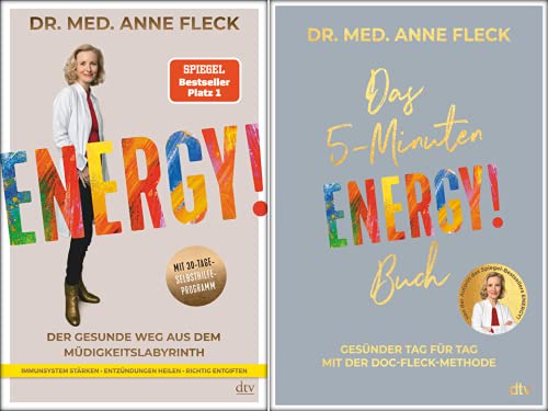 Anne Fleck | Das Kraft verleihende Energy Programm | 2er Set als Hardcover | Energy! + Das 5-Minuten-ENERGY!-Buch