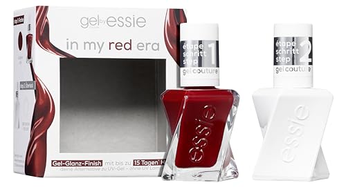 essie gel couture Set in my red era (gel couture Nr. 00 top coat, gel couture Nr. 345 bubbles only)