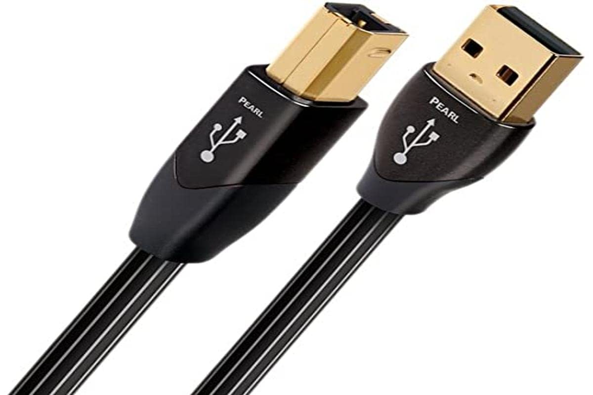 AudioQuest Pearl USB A-B USB-Kabel, 1,5 Meter, Stecker/Stecker, Schwarz, USB 2.0