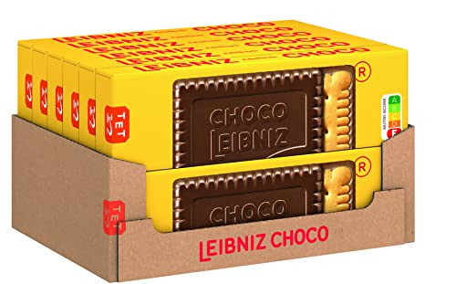 LEIBNIZ Choco Edelherb - 12er Pack - Butterkeks mit edelherber Schokolade (12 x 125 g Packung)