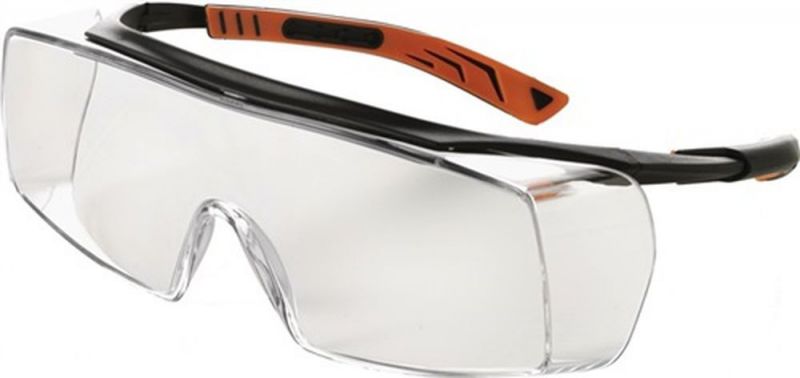 Univet Schutzbrille (EN 166, EN 170 FT K / Bügel schwarz, Scheibe klar) - 5X7.01.00.00