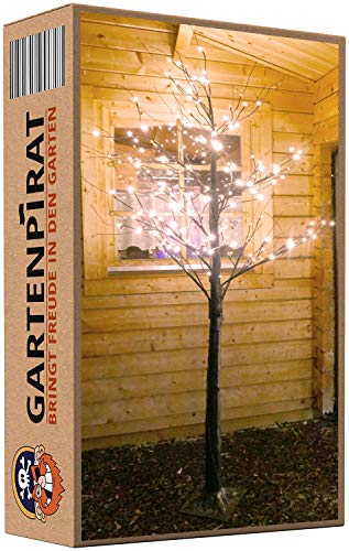 GARTENPIRAT LED-Baum schwarz für außen 200 cm 168 LED warmweiß IP44 Weihnachten