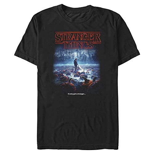 Stranger Things Herren Strange Pumpkins Short Sleeve T-shirt, Schwarz, XXL