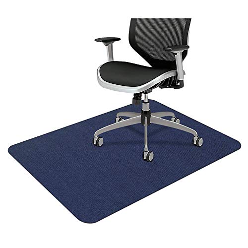 Ledph Fußbodenschutz Schreibtischstuhl, Blau PVC Bürostuhlunterlage Bodenschutzmatte, Bürostuhl Unterlage Teppich 4mm Dicke, rutschfest, 90x120cm