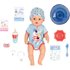 BABY Born Soft Touch Boy 43cm mit magischem Schnuller - Realistische Puppe mit lebensechten Funktionen - weich im Griff, flexibler Körper - isst, schläft, weint - 11 Accessoires - blau