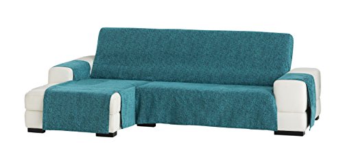 Eysa Dream Nicht elastisch Sofa überwurf Chaise Longue Links, frontalsicht, Chenille, 03-türkis, 37 x 9 x 29 cm