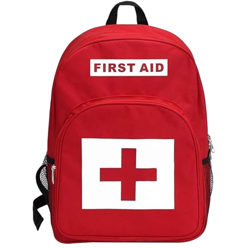 CUSMA Roter Erste Hilfe Rucksack, Medizinische Notfallrucksäcke, Leere wasserdichte Überlebenstaschen, Trauma Tasche Für Krankenschwestern, Heimautos