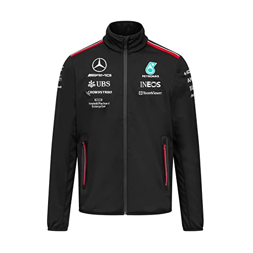 Mercedes AMG Petronas Formula One Team - 2023 Team Softshelljacke - Schwarz - Männer - Größe: L