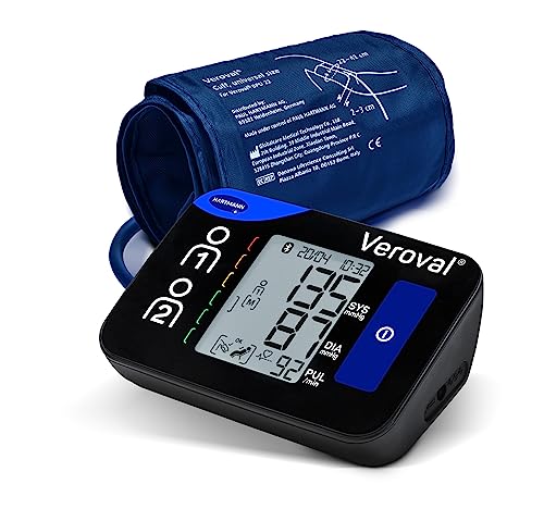 Veroval compact + Oberarm-Blutdruckmessgerät BPU 26, einfache Handhabung, erkennt Vorhofflimmern (AFib), Datenübertragung auf App, Bluetooth
