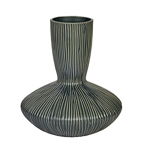 Lambert - Vase, Blumenvase, Gefäß - Issey - Keramik - Farbe: rauchgrau - (ØxH) 27,5 x 30,5 cm