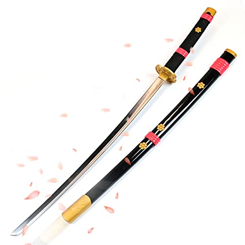 Swords and more One Piece - Oden's Enma Schwert - Katana, Samuraischwert aus Karbonstahl mit Scheide, 103 cm, One Piece Schwerter für Zoro-Cosplay, Sammlungen & als Geschenk